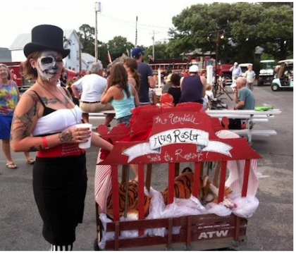 Natalie herself as Ming Raster the Ringmaster at the 2013 Women's Arm Wrestling tournament.
